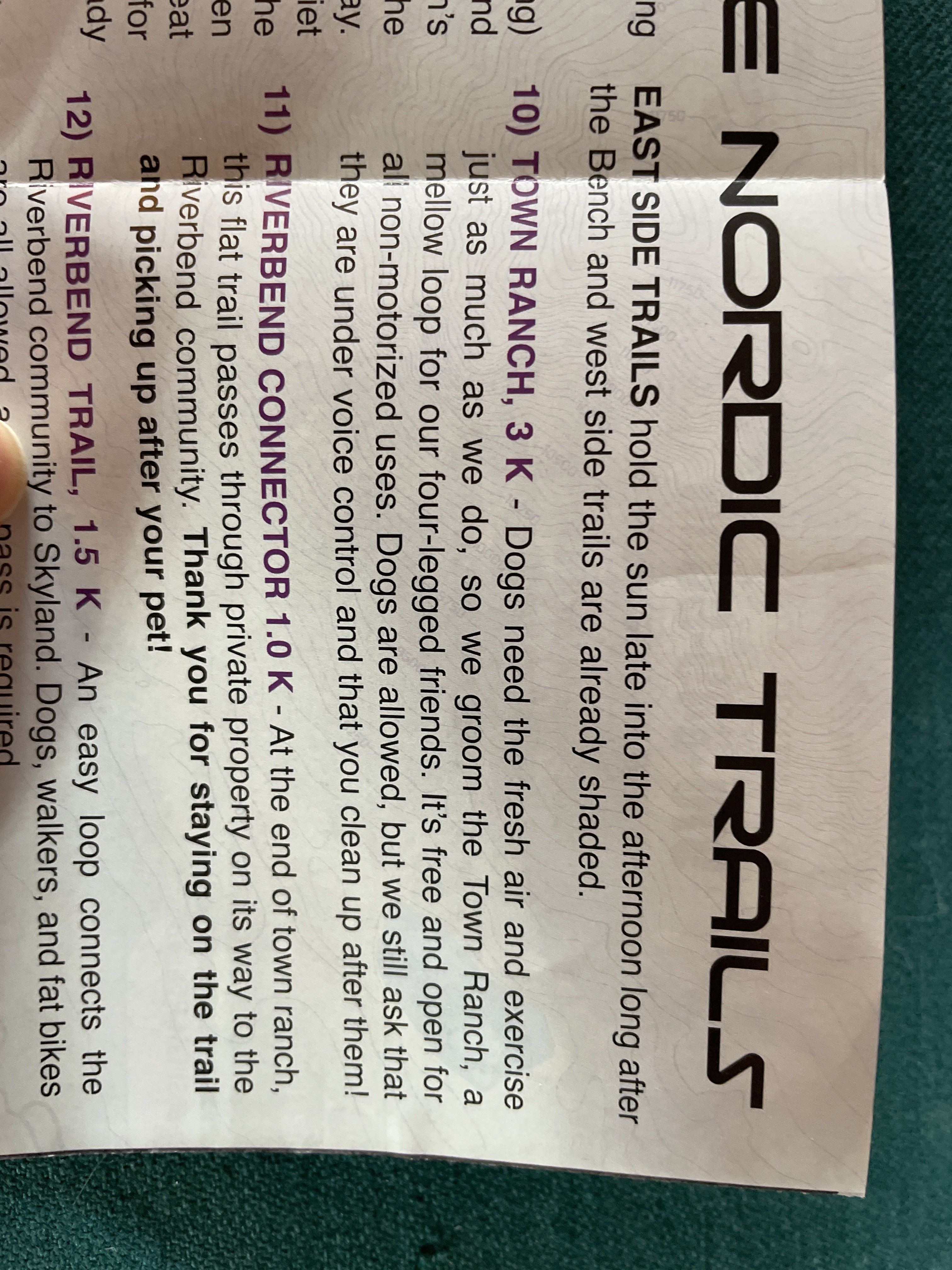 Town Ranch Nordic Trail