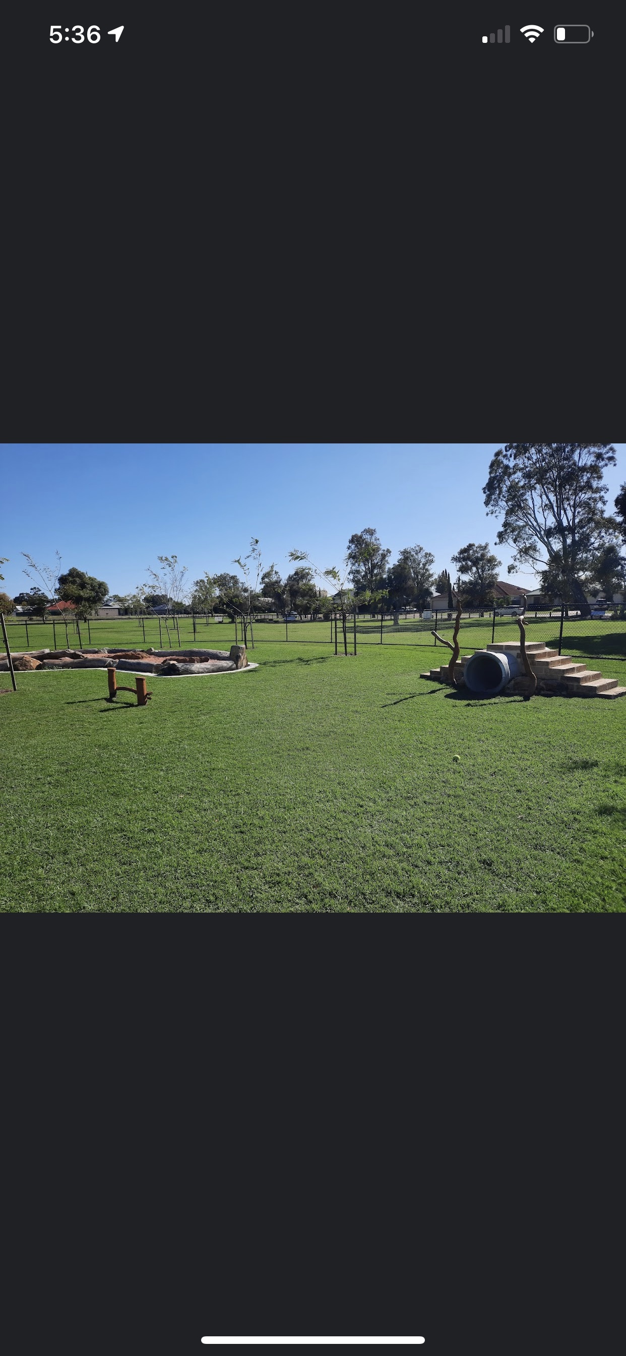 Elmore park dog exercise area
