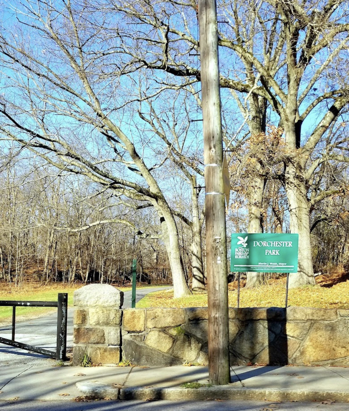 Dorchester Park, Adams Street Entrance